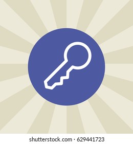 key icon. sign design. background