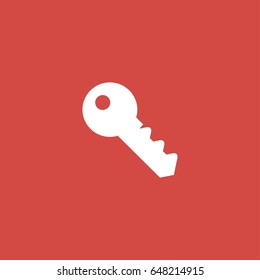 key icon. sign design. red background