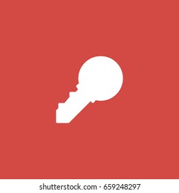 key icon. sign design. red background