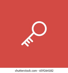 key icon. sign design. red background