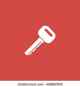 key icon. sign design. red background