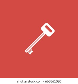 key icon. sign design. red background