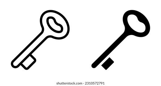 Icono de tecla. inicio de sesión para concepto móvil y diseño web. ilustración vectorial