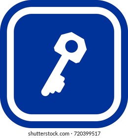 Key icon , sign Square with rounded corners