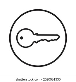 Icono de clave, signo, icono de vector de símbolos