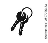 key icon. key silhouette. Lock or unlock sign. Padlock. Lock symbol. Access sign. Private access.