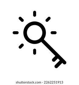 Key icon. Simple editable vector graphics.