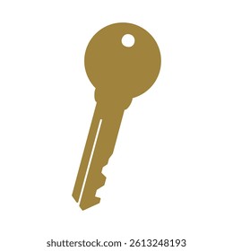 key icon, simple flat style, illustration, logo sign symbol pictogram template, for ui or ux isolated on white for mobile app, editable