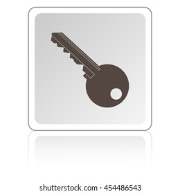 Key icon. Simple flat style vector illustration
