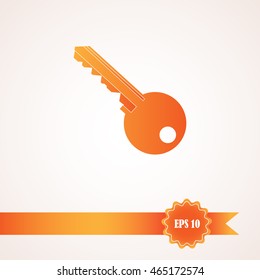 Key icon. Simple flat style vector illustration