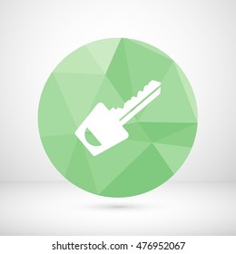 Key icon. Simple flat style vector illustration