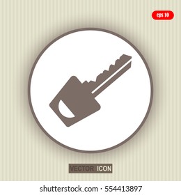 Key icon. Simple flat style vector illustration