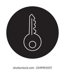 Icono de clave. Ilustración simple sobre fondo blanco, eps10