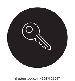 Key icon. Simple illustration  on white background, eps10