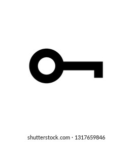 key icon/ simple unlock symbol/ black vector icon set