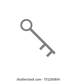 Key icon. Simple web black icon, can be used as web element icon on white background