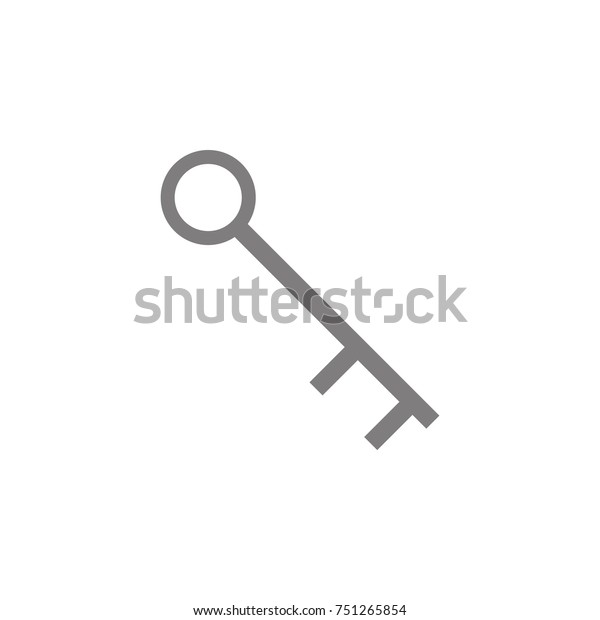 Key icon. Simple web black icon, can be\
used as web element icon on white\
background