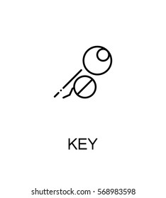 Key icon. Single high quality outline symbol for web design or mobile app. Thin line sign for design logo. Black outline pictogram on white background