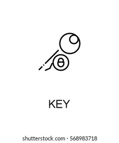 Key icon. Single high quality outline symbol for web design or mobile app. Thin line sign for design logo. Black outline pictogram on white background