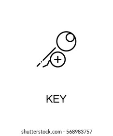 Key icon. Single high quality outline symbol for web design or mobile app. Thin line sign for design logo. Black outline pictogram on white background