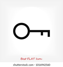 key icon, stock vector illustration flat design