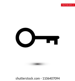 key icon, stock vector illustration flat design