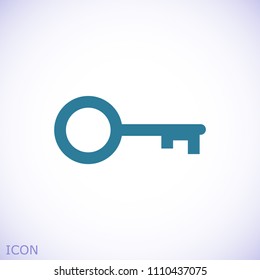 key icon, stock vector illustration flat design