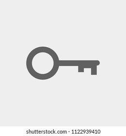 key icon, stock vector illustration flat design