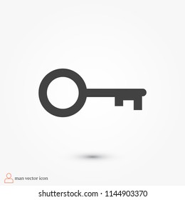 key icon, stock vector illustration flat design