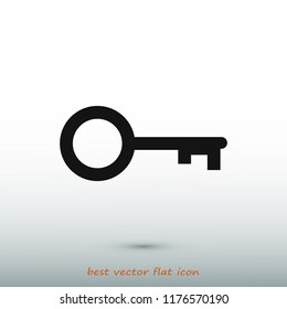 icono de clave, diseño plano de ilustración vectorial de stock