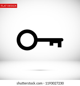 key icon, stock vector illustration flat design