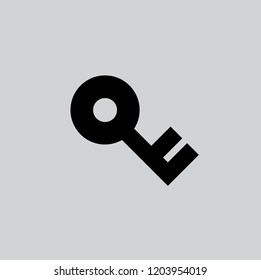 key icon, stock vector illustration flat design