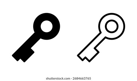 Símbolo do ícone de chave para aplicativos e sites. Sinal e símbolo da tecla. vetor das teclas