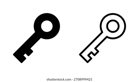 Símbolo do ícone de chave para aplicativos e sites. Sinal e símbolo da tecla. vetor das teclas