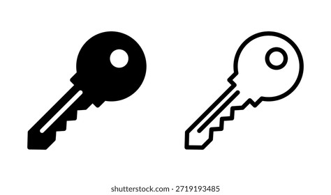 Símbolo de icono clave para App y Sitios web. Signo clave y símbolo. claves Vector