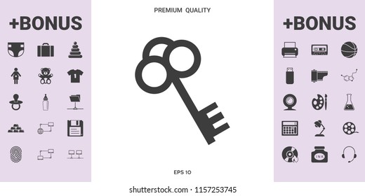 Key icon symbol - graphic elements for your design