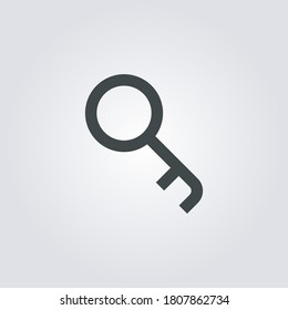 key Icon. key symbol isolated on Gradient background. Vector Illustration