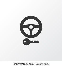 Key icon symbol. Premium quality isolated steering element in trendy style.