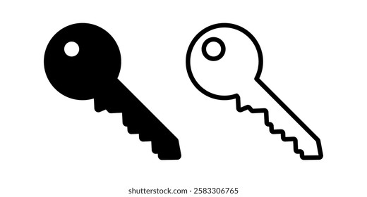 Key icon symbol simple design
