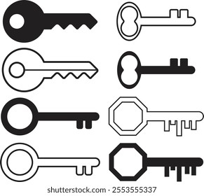 Key icon. Key symbol. Key vector icon. 