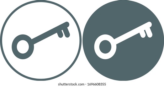 Icono de clave. Símbolo de clave. Ilustración del vector