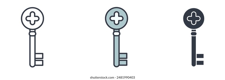 Key Icon symbol vector illustration isolated on white background