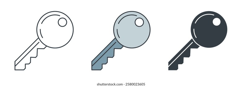 Key icon symbol vector illustration isolated on white background