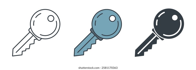 Key icon symbol vector illustration isolated on white background