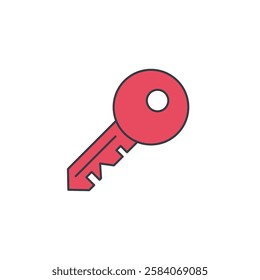 Key icon symbol vector illustration isolated on white background