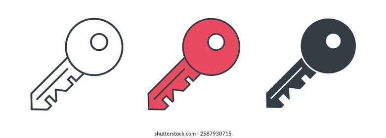 Key icon symbol vector illustration isolated on white background
