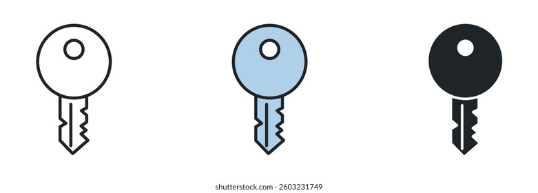 Key icon symbol vector illustration isolated on white background