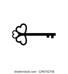 key icon symbol vector. on white background editable eps10