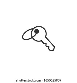 Color de plantilla de icono de clave editable. Signo vectorial de símbolo clave aislado en fondo blanco