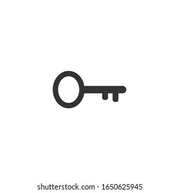 Key icon template color editable. Key symbol vector sign isolated on white background
